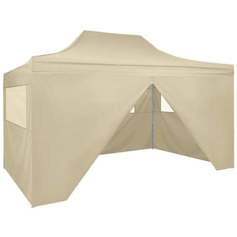 Tenda Pieghevole Pop-Up 4 Pareti Laterali 3x4,5 m Colore Bianco - Foto 1