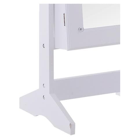 Armadio Portagioie A Specchio Con 20 Luci Led Bianco 40x37x146 Cm - Foto 8