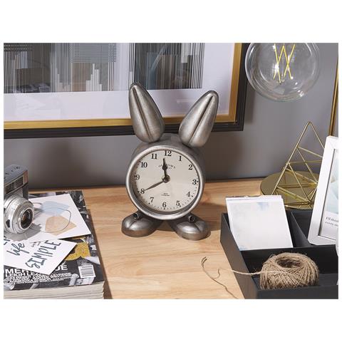 Orologio Da Scrivania 24 Cm Argento Thusis - Foto 14