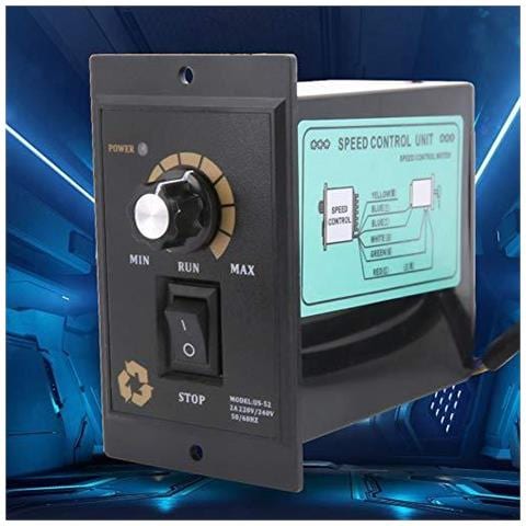 Ac 220v 50 60hz Monofase Motore A Corrente Alternata Del Regolatore Di Velocit Elettrico Di Velocit Del Motore Regolatore Motore Governatore 300w 400w 500w (opzionale) (300w)  - Foto 4