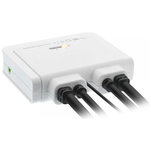 KVM Switch, 2 porte, USB, DisplayPort 1.2, 4K, Audio, All-In-One - Foto 2
