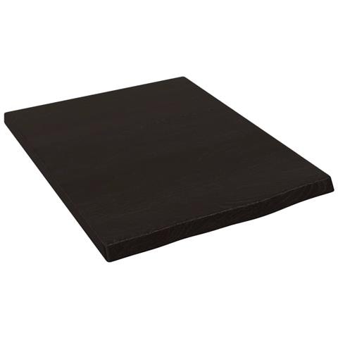 Piano Bagno Marrone Scuro 40x50x (2-4) cm Legno Massello Trattato - Foto 1