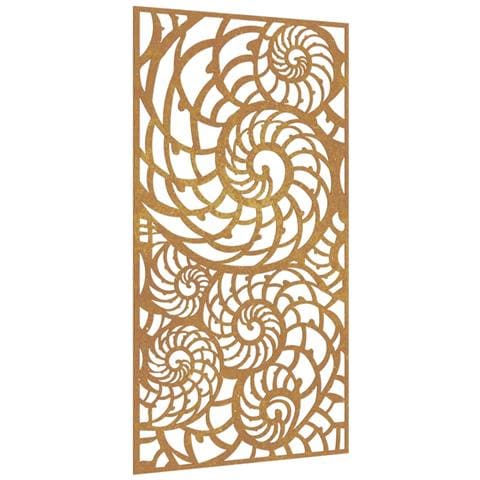 Decorazione Muro Da Giardino 105x55cm Conchiglia Acciaio Corten - Foto 2