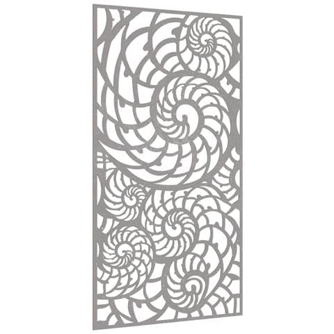 Decorazione Muro Da Giardino 105x55cm Conchiglia Acciaio Corten - Foto 3