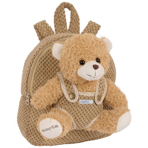 Zaino Per Bambini Orsetto Di Peluche Marrone 23 X 27 X 7,5 Cm - Foto 1