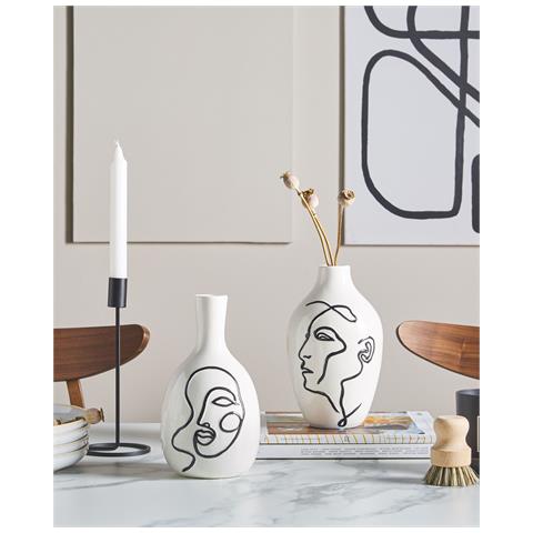 Vaso Da Fiori Helike Gres Porcellanato 23 Cm Bianco - Foto 6