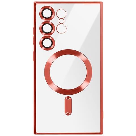 Cover Magsafe Per Samsung S24 Ultra In Silicone Bordo Cromato - Foto 1