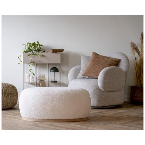 Pouf Manhattan - Bianco - Mdf - 88,5x54,5x36 Cm - Foto 2
