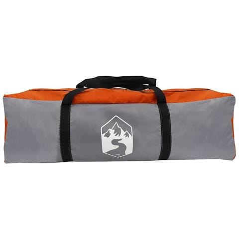 Tenda Da Campeggio A Cupola 4 Persone Grigio E Arancione - Foto 10