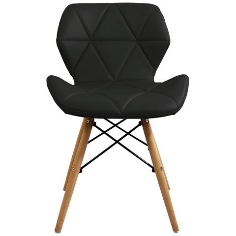 Naomie - Sedia Moderna In Ecopelle E Legno - Foto 2