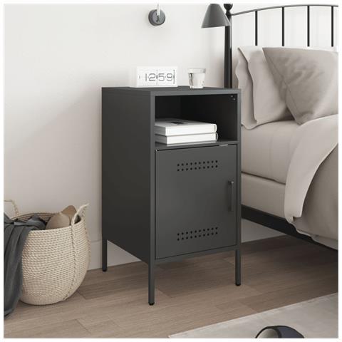 Comodino Nero 36x39x68 cm in Acciaio - Foto 10