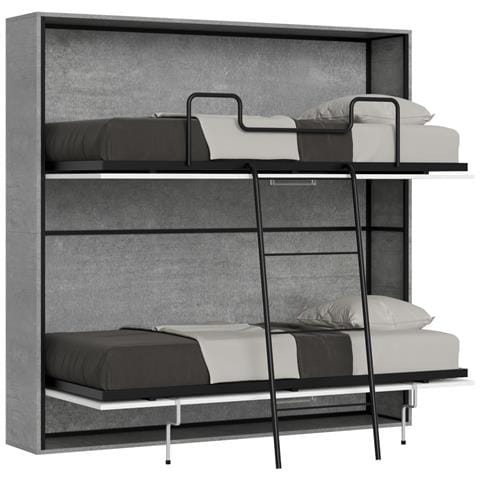Letto Kando Doppio Orizzontale Cemento Con Materasso - Foto 1