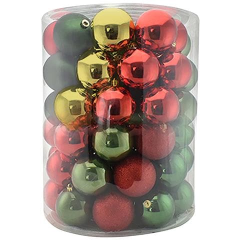 Set34 Palle Di Natale Sfere Palline Natalizie 8cm Multicolore Decorazioni Albero - Foto 1