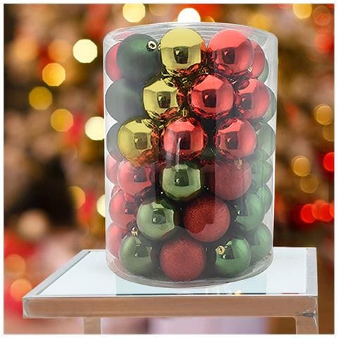 Set34 Palle Di Natale Sfere Palline Natalizie 8cm Multicolore Decorazioni Albero - Foto 3