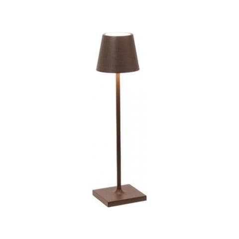 Lampada A Led Da Tavolo Poldina Pro Micro Corten Ricaricabile E Dimmerabile Con Batteria Fino A 12 Ore - Foto 1