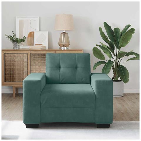 Divano Sedia Verde Scuro 60 cm Velluto - Foto 2