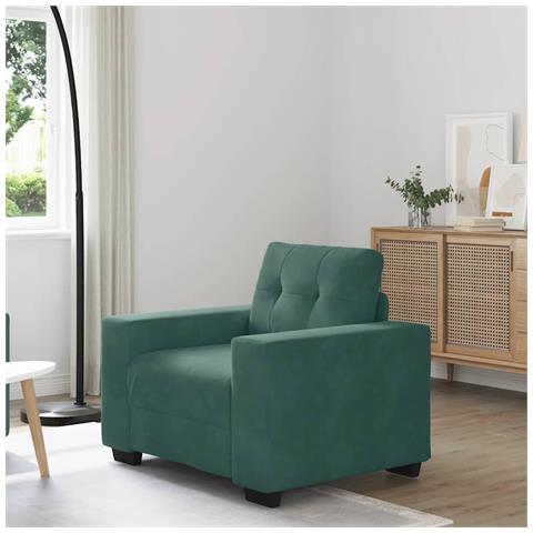Divano Sedia Verde Scuro 60 cm Velluto - Foto 1