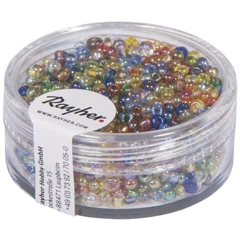 17 Grammi - Perline In Vetro Rotonde Trasparenti Lustrate Foro Ø2mm - Colori Assortiti - Foto 1