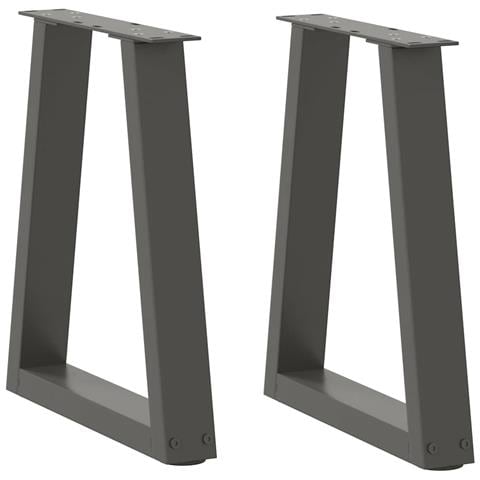 Gambe Tavolo Pranzo A V 2 Pz Antracite 38x(42-43,3)cm Acciaio - Foto 1
