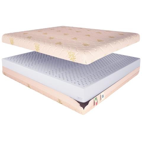 Materasso Lattice Alto 20 cm Lattice 100% 18 cm con Fodera Aloe Vera Singolo misura 100x190 cm - Foto 1
