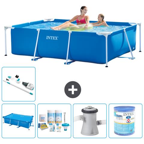 Piscina Fuori Terra - Rettangolo - 220x150x60 Cm - Blu - Include Accessori Coordinati A17 - Foto 1