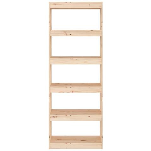 Libreria /divisorio Grigio 60x30x167,5 Cm In Massello Di Pino - Foto 2