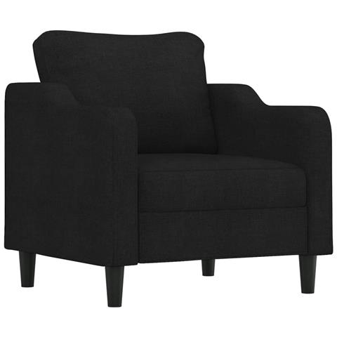 Set Di Divani 3 Pz Con Cuscini Nero In Tessuto - Foto 2