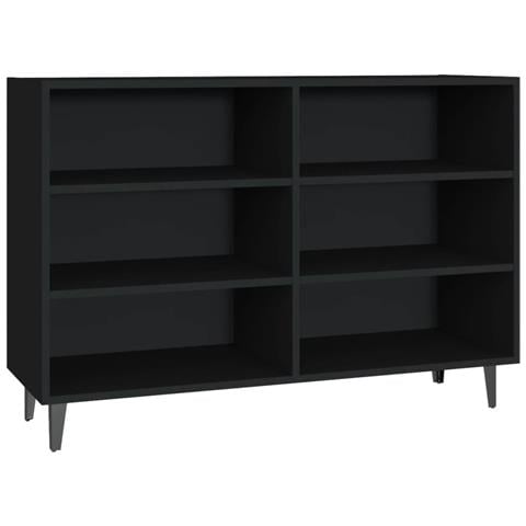 Credenza Nera 103,5x35x70 Cm In Legno Multistrato - Foto 1