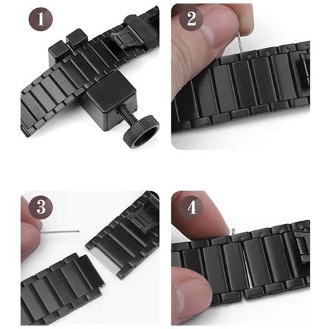 Cinturino Per Orologio In Titanio Per Garmin Fenix 7x / 6x / 5x - Sgancio Rapido, 26 Mm, Nero - Foto 2