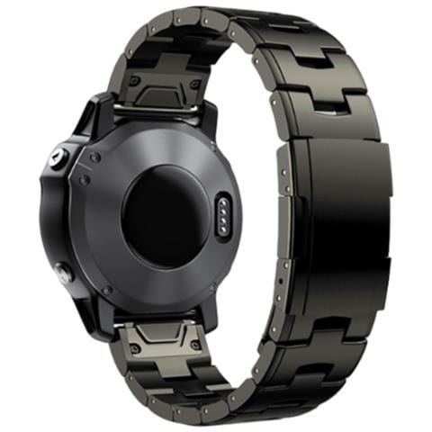 Cinturino Per Orologio In Titanio Per Garmin Fenix 7x / 6x / 5x - Sgancio Rapido, 26 Mm, Nero - Foto 5