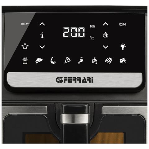 G10207 friggitrice Singolo 6,5 L Indipendente 1700 W Friggitrice ad aria calda Nero, Acciaio inox - Foto 9