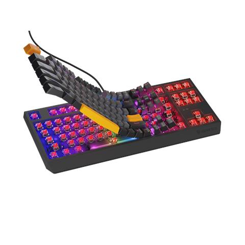 Thor 230 TKL tastiera Gaming USB + RF Wireless + Bluetooth QWERTY Nero, Grigio, Arancione - Foto 2