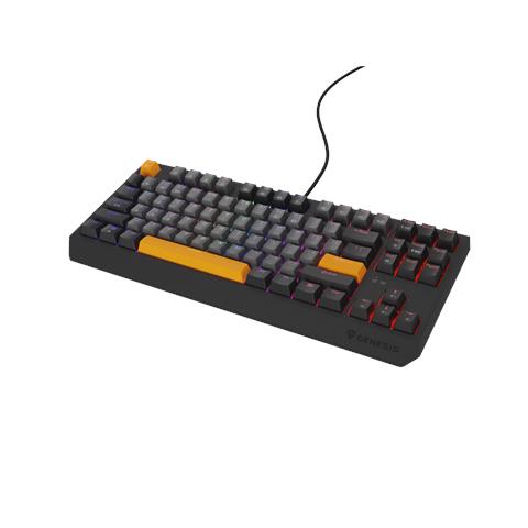 Thor 230 TKL tastiera Gaming USB + RF Wireless + Bluetooth QWERTY Nero, Grigio, Arancione - Foto 1