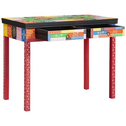 Scrivania 100x50x75 cm in Legno Massello di Mango - Foto 1