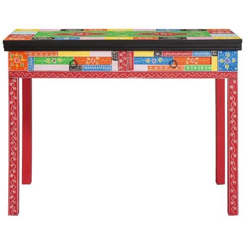 Scrivania 100x50x75 cm in Legno Massello di Mango - Foto 2