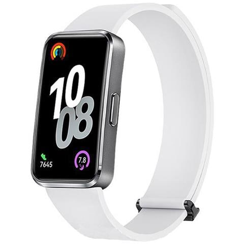 Cinturino Magnetico In Silicone Per Huawei Band 8/9/10, Compatibile Con Huawei Band 10 White - Foto 1