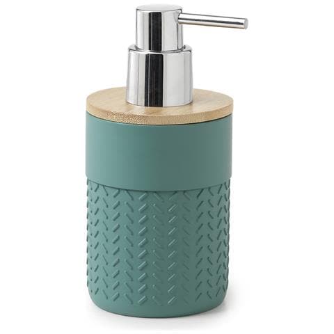 Dosasapone Con Erogatore In Plastica D’appoggio In Resina E Bambù Th80 Gedy Serie Thea Verde - Foto 1