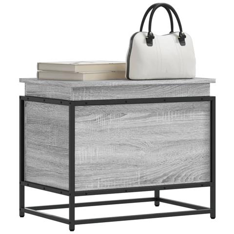 Contenitore con Coperchio Grigio Sonoma 60x40x51,5cm Truciolato - Foto 2