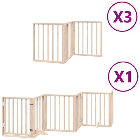 Cancello per Cani Porta Pieghevole 15 Pannelli 750 cm in Pioppo - Foto 1