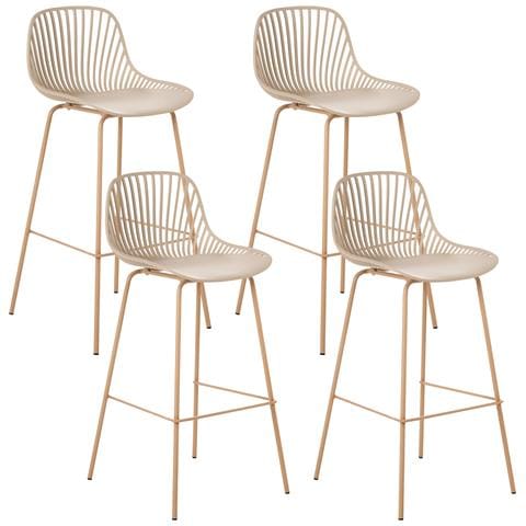 Set Di 4 Sedie Alte Kleve Beige - Foto 2