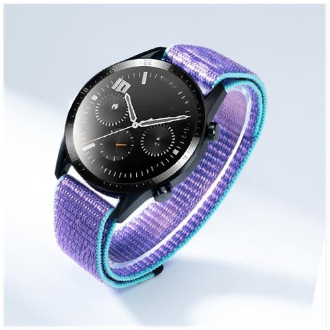 Cinturino Sport Loop In Nylon Da 22 Mm Compatibile Con Garmin Fenix 8/7/6 Pro/7 Pro - Traspirante E Regolabile Purple - Foto 3