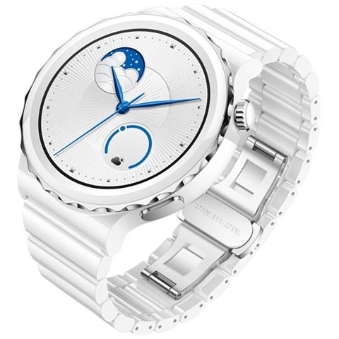 Cinturino In Ceramica Da 20mm - Compatibile Con Huawei Gt5pro/buds E Samsung Galaxy Watch Series Silver+white - Foto 2