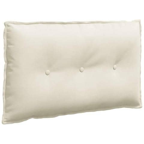 Cuscino per Schiena Crema 80 x 50 cm Tessuto in Cords - Foto 1