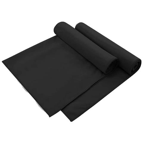 Asciugamani per Sedia Outdoor 2 pcs Nero 130 x 60 cm - Foto 1