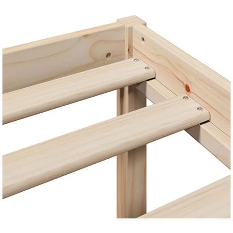 Letto per Anziani con Testiera 90x190 cm Legno Massello Pino - Foto 9