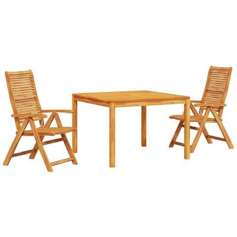 Set da Pranzo per Giardino 3 pcs Marrone - Foto 1