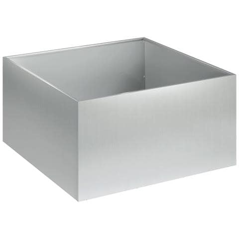 Vaso da giardino Argento 40 x 40 x 30 cm Acciaio zincato - Foto 1