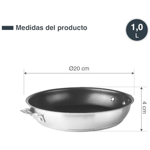 56820 - Corpo pentola combinata, acciaio inox 18/10, rivestimento antiaderente QuanTanium® - Foto 3