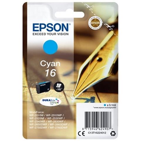 C13T16234010 Cartuccia Ink Originale Magenta per Epson WorkForce WF-2520 NF Capacità 165 Pagine  - Foto 15