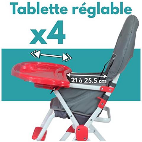 Bambikid Seggiolone Fisso - Gray & Red - Foto 2